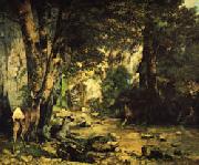 A Thicket of Deer at the Stream of Plaisir-Fontaine, Gustave Courbet